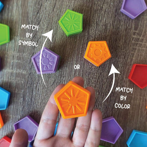 Stakz, Match-Stack-Win! Tile-Laying Family Strategy Game by University Games for 2 to 4 Players