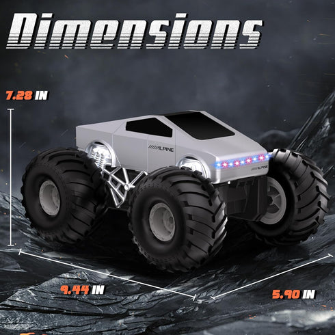 1:16 4-7, 4WD 5+ Monster Truck Toys, Amphibious Remote Control Car for Boys Waterproof RC Trucks, All Terrain Off-Road