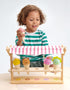 Tender Leaf Toys - Scoops and Smiles, Ice Cream Toy Shop with 5 Solid Wood Pretend Play Set for Kids, Age 3+