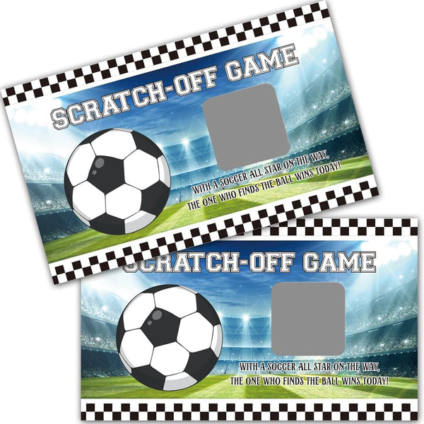 50 Pack Soccer Scratch Off Game, Baby Shower Birthday Party Lottery Card, Gifts for Soccer Lovers, Group Games
