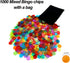 Set- 1000 Chips,100 Cards,75 6 Inch Board,2 JUNWRROW Deluxe Bingo Game Includes Colorful Mixed Calling Balls, Rotary