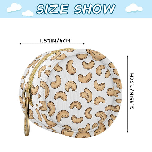 Cashew Nut Pattern Baby Pacifier Holder Case with Clip Portable Pacifier Storage Organizer Round Container Pouch Box