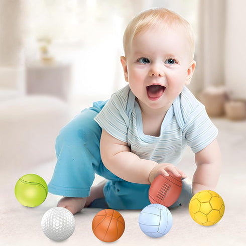 Montessori Toys for Babies 3 Months+, Baby Balls 3 to 12 Month for Babies & Toddlers 3M+, Textured Multi Ball Set by ROHSCE