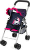 Bayer Design Dolls: Buggy Stroller - Blue, Pink Hearts, Unicorn - Accessory for Dolls Up to 18", Kids Toy, Ages 3+