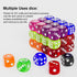 60 Set, 16mm 6 10 6 Rerdeim Pieces Dice Standard Bulk Sided Colored Dices for Board Games, Math Learning, Classroom