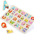 GRINNNIE Wooden Peg Puzzle, 4 PCS Montessori Learning Puzzles for Toddlers 2-4 Years, Numbers, Letters, Animals Gifts
