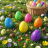 AquaHood 5 Inch 6 Pack Easter Eggs Decorations Plastic Large: Jumbo Fillable Colorful Bright Easter Egg Hunt Empty Bulk