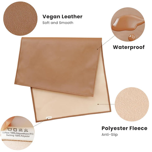 32 20 inches Konssy Faux Leather Baby Changing Mat, Waterproof, Wipeable & Portable Diaper Changing Pad for Travel