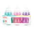 (3-Pack) 8 Oz 0+ Nuby Wide Neck Non-Drip Bottle - Baby Bottles with Anti-Colic Vari-Flo Valve - - Months - Aqua, Pink