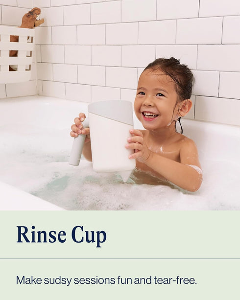 Lalo Bath Rinse Cup - Handle for Easy Grip, Tear-Free Baby Bathing, Flexible Lip, Non-Toxic, Soft Edge, Lightweight