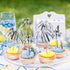100 Pieces Graduation Foil Frill Firework Cupcake Toppers, 9 Inch Shape Food Picks for Halloween Party Supplies (Silver)