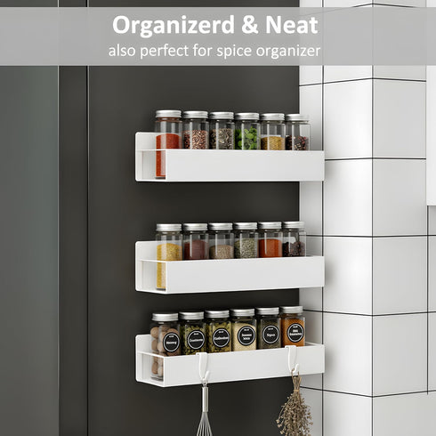 MGY 3Pack 4 Magnetic Baby Bottle Organizer for Refrigerator,Space-Saving Storage for Baby Bottles, Metal Shelf
