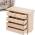1:12 Wooden Table Square - 8 Button Dollhouse Movement Cabinet Mini Furniture, Beautiful Color Kit for Handcraft DIY