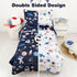 4 Set, Sets Piece Toddler Bedding Ultra Soft and Breathable Cartoon Space Toddler Comforter for Boys Includes Quilted