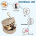 PYBUG Bear Round Pacifier Storage Case, Polyester & TPU Lined with Hook Buckle, Pacifier Container Box for Baby
