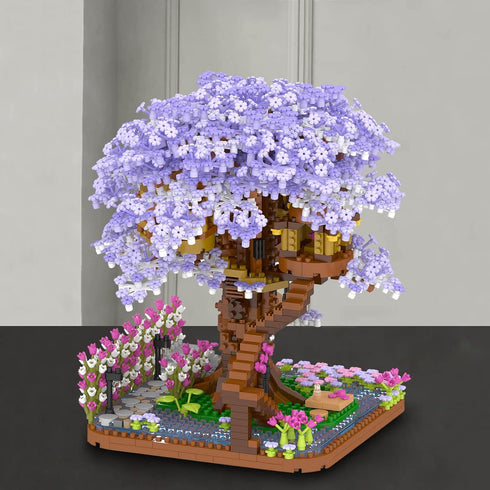 Cherry Blossom Bonsai Tree Building Set, 2200Pcs Micro Bricks Model Sets for Adults, Creative Gifts