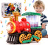 KidsMind Electric Steam Train Toy for Toddlers 3-5,Bump and Go Truck w/Steam Locomotive,Smoke,Light