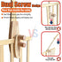 Tuiiopoli 360 Baby Crib Mobile Arm - Double Wooden Screw Anti-Slip Reinforcement Hanger Crib Holder No Paint Rotatable