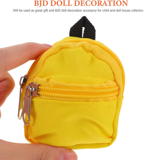 ibasenice Mini Doll Bag, Miniature Doll Backpack Accessories for Dressing & Costumes