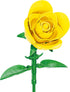 Set 104 Brickcraft Bricktanicals Yellow Rose Building Piece Flower Stem Model, Compatible Brick Bouquet Kit for Adults