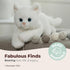 Bearington Lil' Muffin Small Plush Stuffed Animal, 8 Inch White Cat Kitten