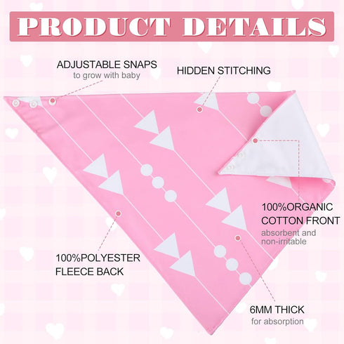 5 Pack Adult Drool Bandana Bibs - Soft Large Absorbent Waterproof Bibs for Special Needs, Kids, Men Women