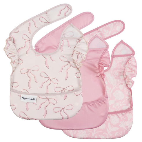 Tiny Twinkle Mess-Proof Baby Bibs for Eating | Waterproof, Wipeable Toddler Bibs