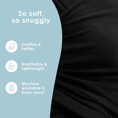 7-35 lbs Sleepy Wrap Stretchy Ergonomic Baby Carrier Sling for Newborns to Toddlers - Hands-Free Lightweight Baby Wrap