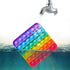 Push Pop Bubble Fidget Sensory Toy - for Autism, Stress, Anxiety Relief for Kids and Adults - Rainbow Square