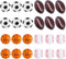 Super Z Outlet Mini Foam Sports Balls, 24 Pack for Kids & Adults, Mini Baseball, Football, Basketball