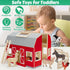 Farm Animals Toys for 3+ Year Old Toddlers, Big Wooden Barn Farm Playset with Figures, Educational Learning Toys, Ideal
