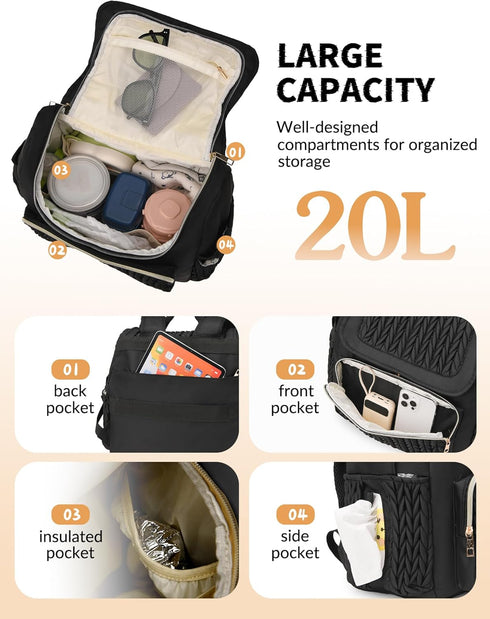 Awanhe Backpack, Diaper Bag Baby Bag with Changing Pad, Travel Waterproof Diaper Bag Tote, Newborn Essentials Must
