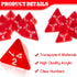 72 Pcs Red D4 Dice Bulk Cone Transparent 4 Sided Mini Dice Set for Role Playing Games