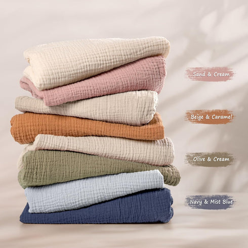 lulumoon Baby Muslin Bassinet Sheets: Cotton Bassinet Sheets Neutral for Boys and Girls - Fitted for Oval Rectangle