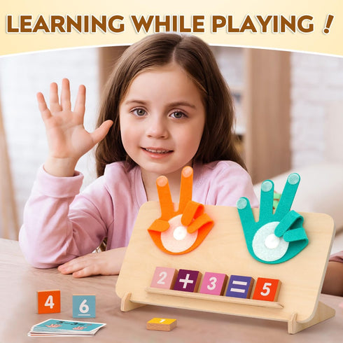 Preschool Learning Toys for Toddlers 2-4, Educational Math Manipulatives Number Counting Blocks, Montessori Gifts