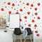 Saomour Strawberry Decor 92 Pieces Stickers, PVC Material, Waterproof, Custom Style, Wall Stickers