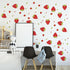 Saomour Strawberry Decor 92 Pieces Stickers, PVC Material, Waterproof, Custom Style, Wall Stickers