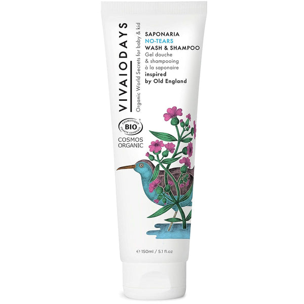 Organic Saponaria No-Tears Wash & Shampoo, Mild, Gentle & Soap Free, 5.1 fl oz
