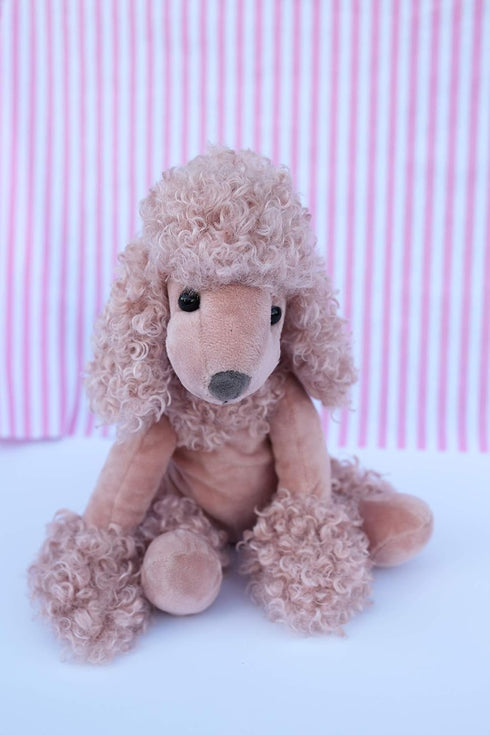 Mon Ami Designer Plush Poodle Dog Stuffed Animal – 13” Soft and Cuddly Toy for Kids