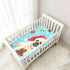 Bseiialft 52 28 Christmas Pugs Blue Crib Sheets for Boys Girls Soft and Breathable Cotton Baby Sheets for Standard Crib