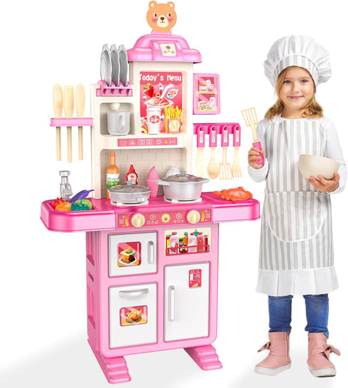 Play Kitchen for Girls and Boys - Realistic Toy Kitchen Set with