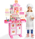 Play Kitchen for Girls and Boys - Realistic Toy Kitchen Set with