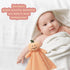 Baby Orange Pumpkin Soft Stuffed Animal Security Blanket, Plush Lovey Blanket for Newborns, Infant, Toddler Snuggle