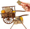 14Pcs Mini Hay Bales Set, Miniature Farming Cart Straw Hay Figure Miniatures for Western Party Decoration