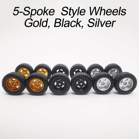 XYELKW 9 Set 1/64 1 64 3 3 1/64 Wheels for Trucks Wheels Off Road Simulation Custom Rubber Tires with Colors & Styles
