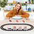 Playset, Toys: Plastic for Dining Table, Interactive Rotating Railway Electric Track for Under Christmas Tree - Perfect