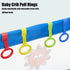 8 PandaEar PCS Baby Pull Up Rings, Toddler Walking Exercise Stand Up for Playpen & Crib, Infant Cot Hanging Rings