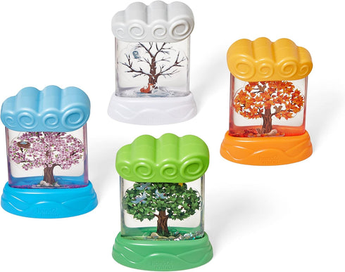hand2mind Changing Seasons Sensory Tubes, Quiet Fidget Toys for Kids 3-5, Calming Weather Science Toys for Preschool