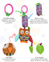 3 6 9 12 (4pcs) Bloobloomax Baby Soft Hanging Rattle, Car Seat Stroller Toys with Plush Animal C-Clip Ring for Infant