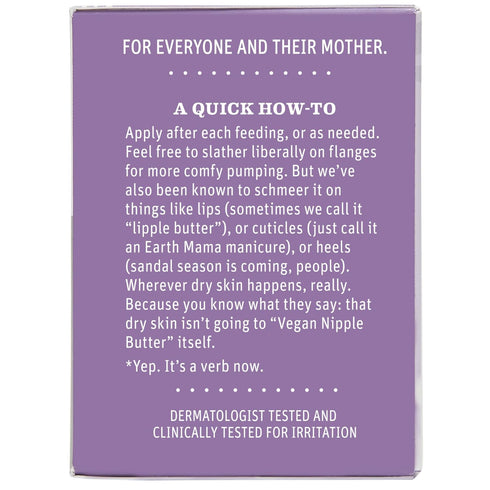 Earth Mama 2-Ounce (2-Pack) Vegan Nipple Butter | Cruelty-Free Breastfeeding Cream for Nursing Mamas | NO Lanolin